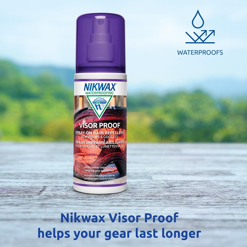 Nikwax Visor Proof Spray-On Waterproofing  Adds Water Repellency and Enhances Clear Vision on Motorcycle Visors and Ski Goggles - Image 3